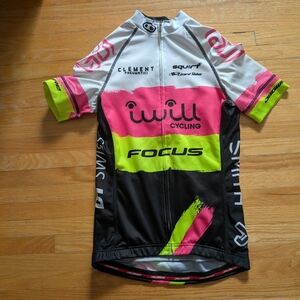 Focus Women's Short Sleeve Jersey in Pink/Neon Yellow/Black